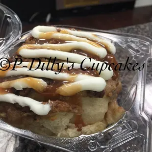 Our giant caramel pecan sticky buns (we&apos;re currently working on a chocolate version of these!