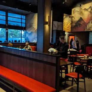  the interior of a restaurant