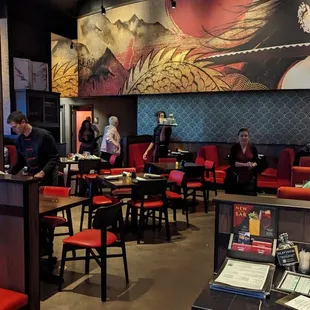  the interior of the restaurant