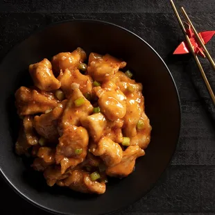  a bowl of chinese food