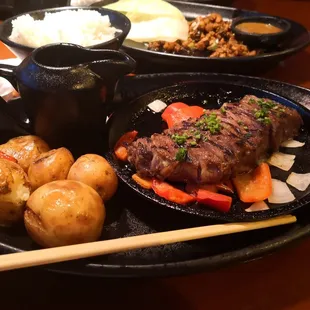 steak, food