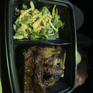  a meal in a plastic container