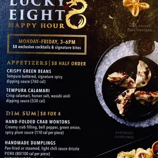 Happy hour apps menu 3/24