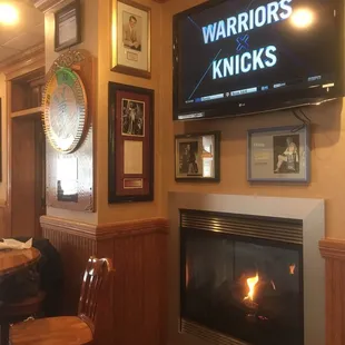 Very cozy! Each booth and high top has its own tv.