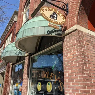 the front of the building