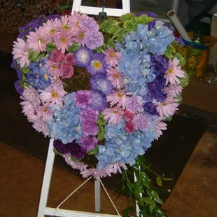 Purple and Blue Sympathy Heart
