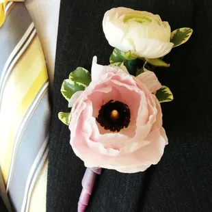 Pink Ranunculus Boutonniere