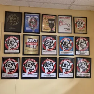 An impressive set of awards