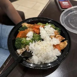 Chicken and broccoli