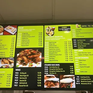 the menu