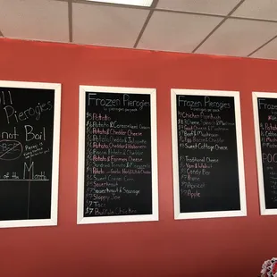 Menu board June 2018