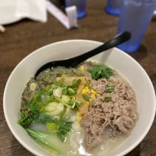 Beef with Pickled Vegetable Noodle Soup