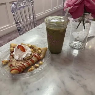 Strawberry Horchata Matcha