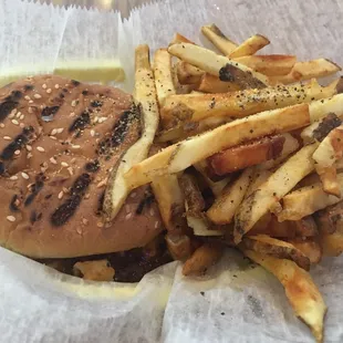 Olde Fashioned Burger &amp; fries