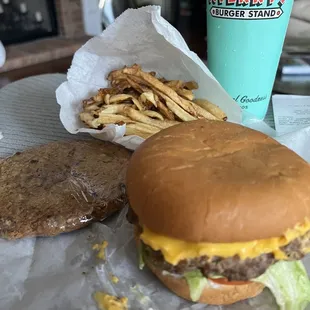 Double patty w/cheese