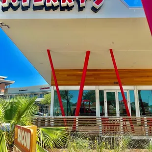 the front of the restaurant