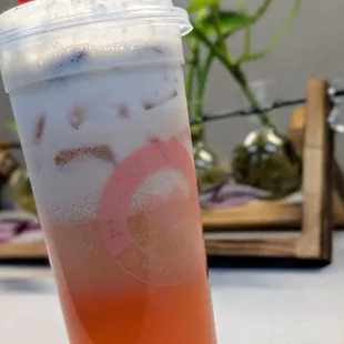 Lychee &amp; Rose Oolong tea with cheese cream