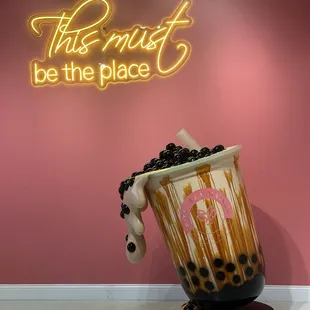 a cup of bubble tea