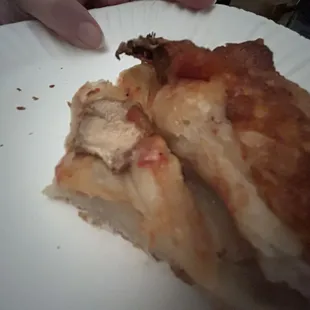 Ordered Pan Pizza. Half way into a slice, where is the sauce?  I think whoever made it put so little on it got sucked up into the bread.