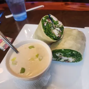 Chicken pesto wrap