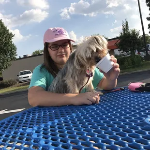Are dog loved the ice cream!