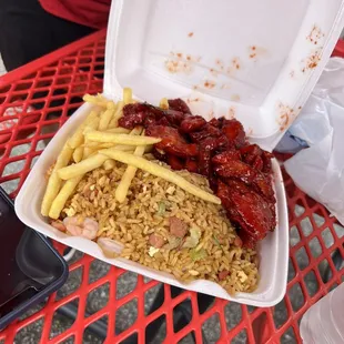 BBQ spare ribs combo