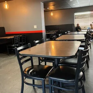 inside seating but no service