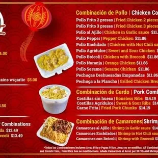 Pa' Los Chinos Restaurant * Menu Front
