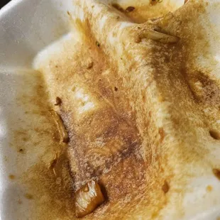 Foam container that looks like it&apos;s melting