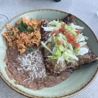 Chicken Mole Enchiladas Platter