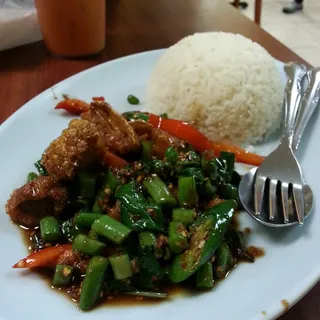 Red BBQ Pork Over Rice