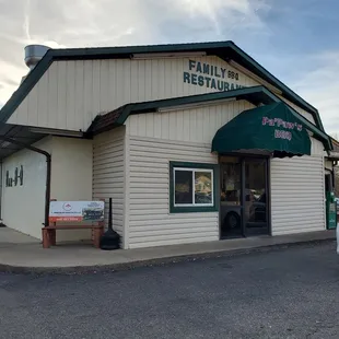 the front of the restaurant