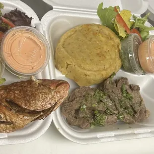 a variety of food items