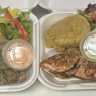 a variety of food items