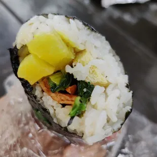 Inside of the kimBop... Yummy!