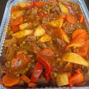 beef afritada $50