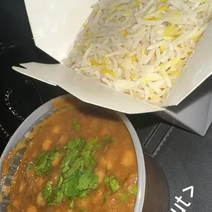 a bowl of beans and rice