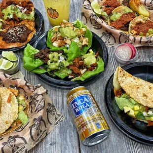 Tacos, quesadillas , mulitas all with handmade tortillas