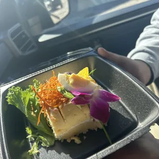 It's like a tamale filled. The cream cheese filling was not the best and the crunch from th carrots.