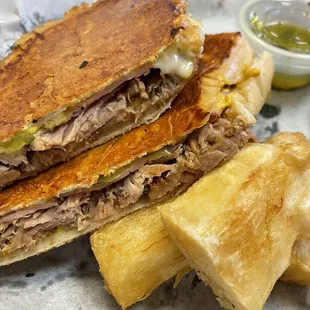 El Cubano Sandwich with Yuca