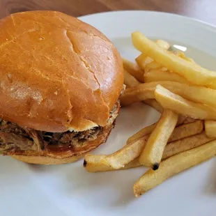 Cuban Pulled Pork and fries