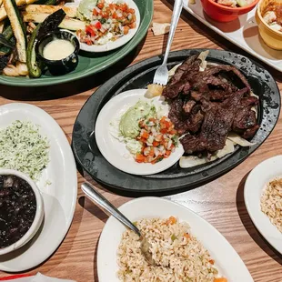 Beef &amp; shrimp fajitas