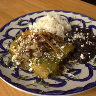 TOMATILLO ENCHILADAS