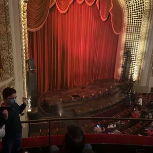 a view of the stage from the balcony