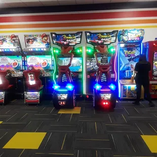Staff wiping down machines !