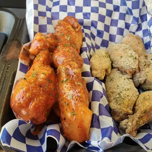 Michelada and Truffle Garlic Parm wings