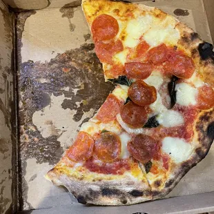 Soggy take out pizza