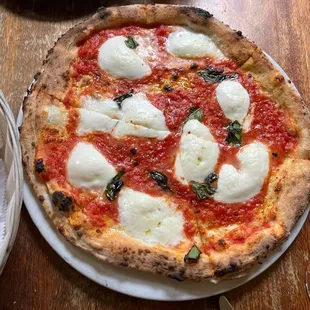 La Verace pizza with Buffalo mozzarella, tastes amazing with pillowy crust!