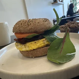 Gluten free bagel sandwich