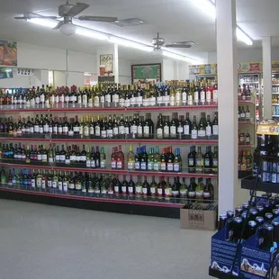 a wide selection of wine